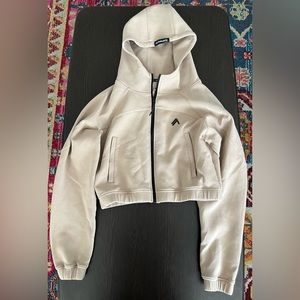 Alphalete Elmts Full Zip Crop Hooded Jacket